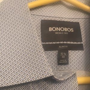 Men’s Bonobos Blue Slim fit Cotton Shirt - 15.5 / 33